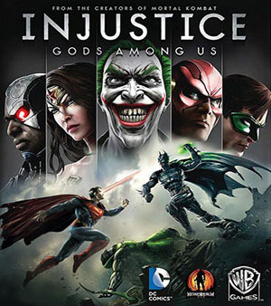 Injustice Gods Among Us video game box