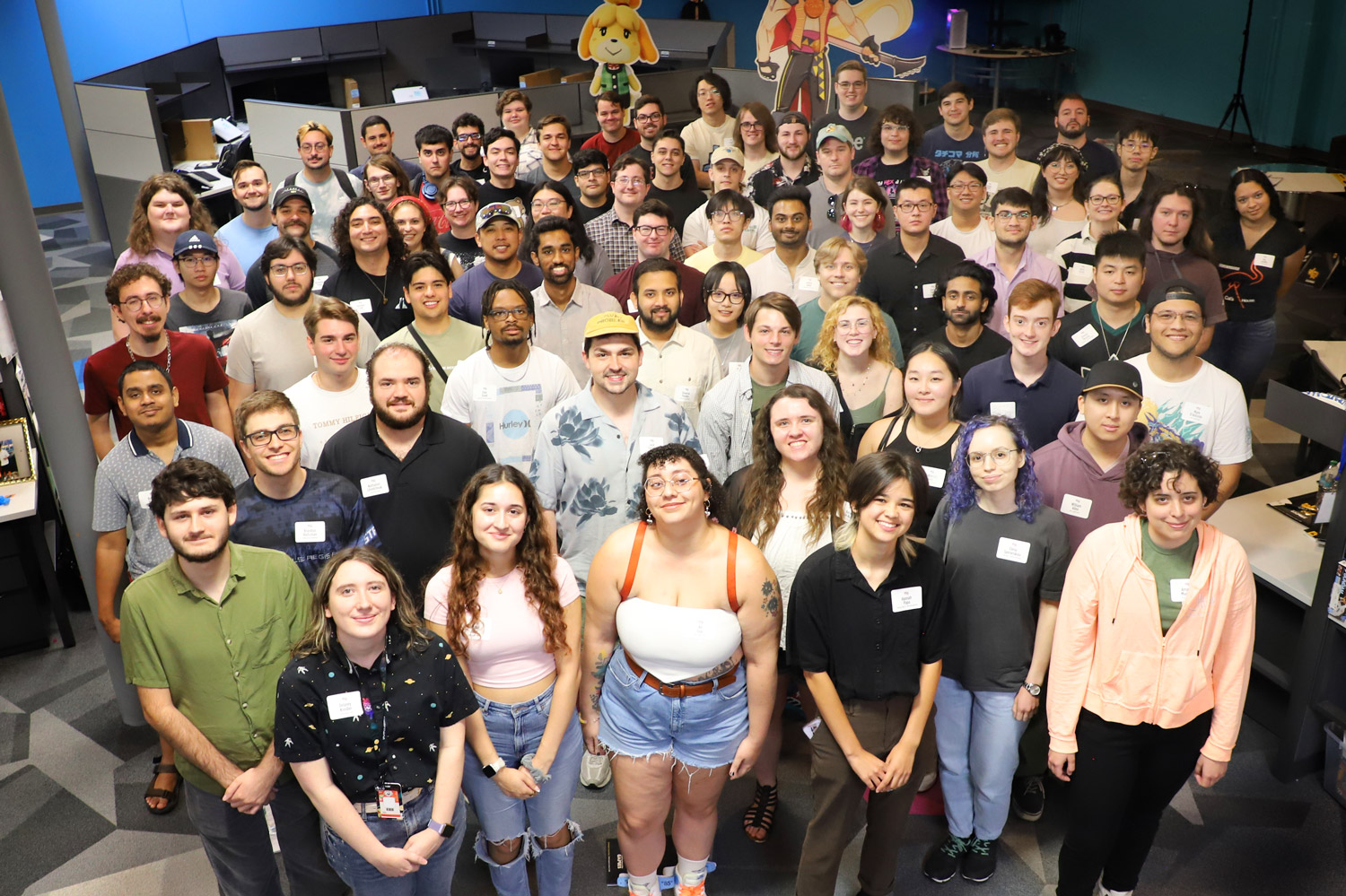 Group photo of FIEA's Cohort 20 in the student cohort space