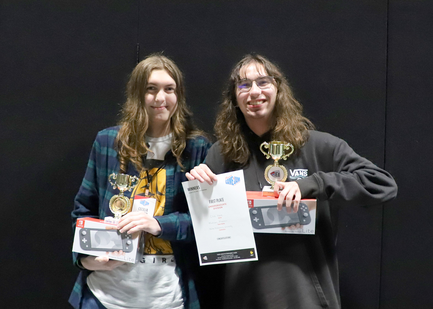 Group photo of two team members from Florida Polytechnic University