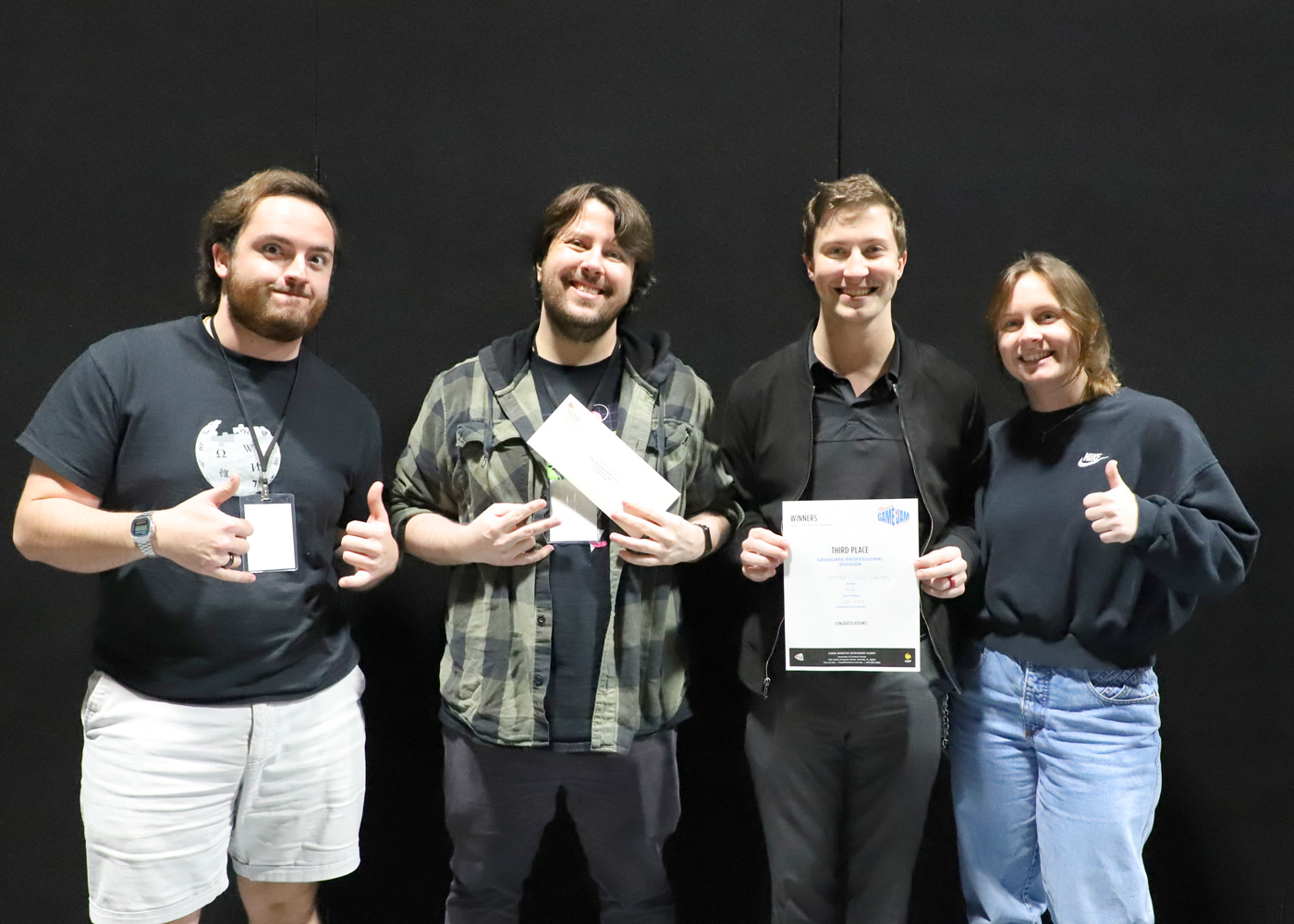 Group photo of team members smiling