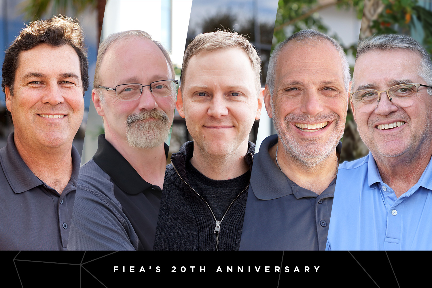 Collage of the five FIEA guys still involved at FIEA for the past 20 years.