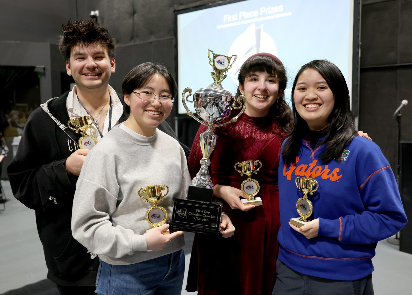 Group photo of team members smiling